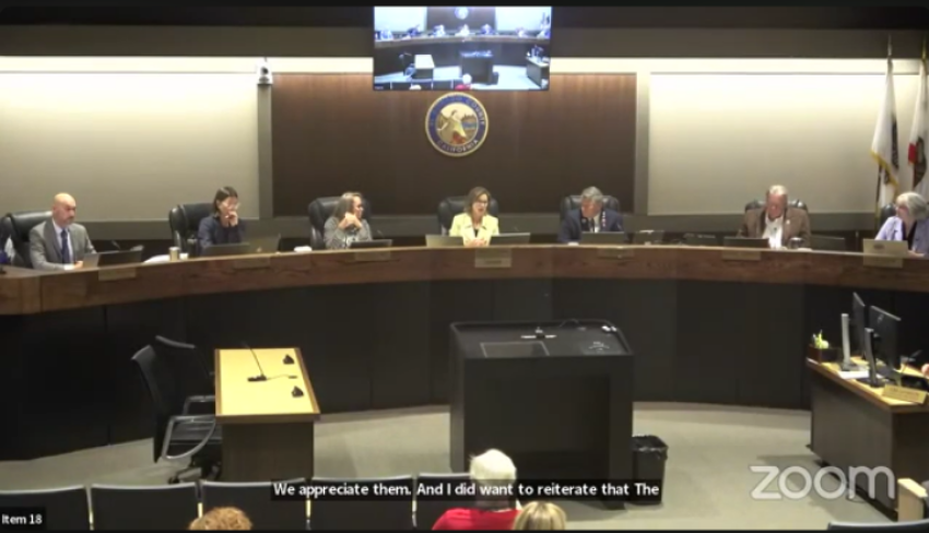 Board members participate in the El Dorado County Board of Supervisors meeting on Sept. 19, 2023.