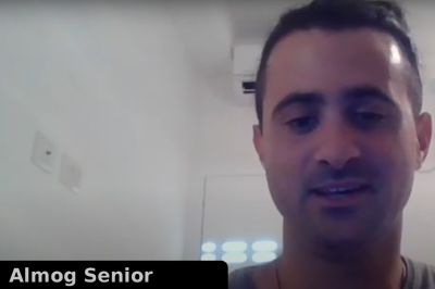Almog Senior shares his account of what happened at the Nova Festival during a webinar by the Combat Anti-Semitism Movement on Oct.12, 2023.