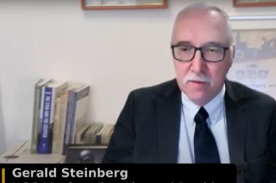 Gerald Steinberg speaks during a Combat Antisemitism Movement Webinar on Oct. 18, 2023.