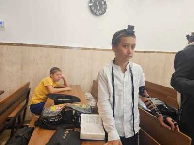 One of the orphans rescued from Zhytomyr, Ukraine, in 2022 poses for a photo.