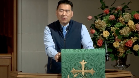 Jay Lee, who serves as executive pastor at Highland Presbyterian Church in Dallas, Texas, urged the congregation to remember the "contagious joy" of the late Pastor Bryan Dunagan on October 29, 2023.