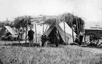 Volunteers with the United States Christian Commission during the American Civil War.