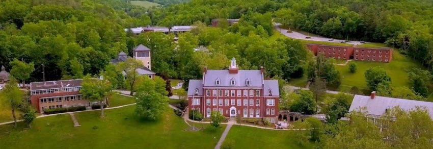 The campus of Davis & Elkins College, an academic institution affiliated with Presbyterian Church (USA), is located in Elkins, West Virginia.