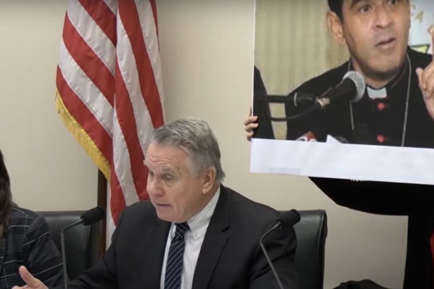 Rep. Chris Smith (R-NJ 4th District) speaks during a hearing about Bishop Rolando Álvarez on Nov. 30, 2023, at the Rayburn House Office Building Room 2200 in Washington, DC. 