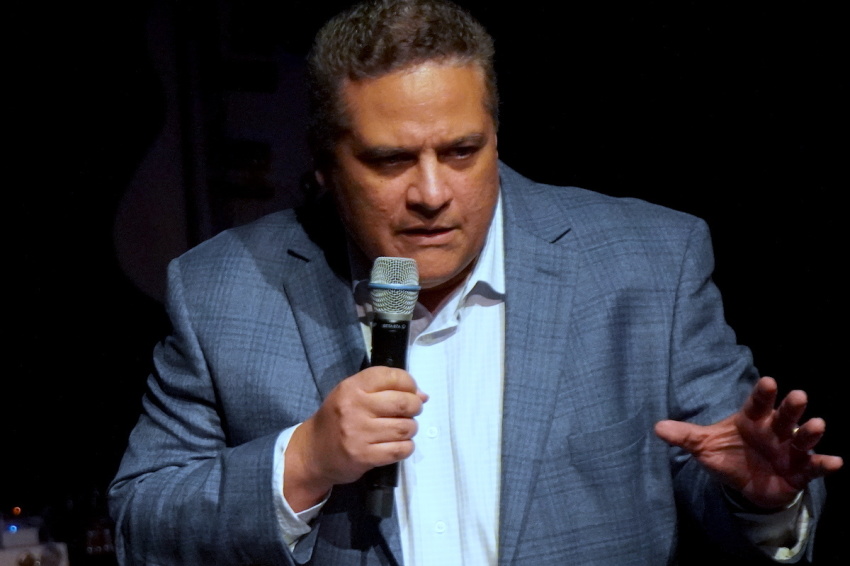 Dominic Carola, the director of a new animated film titled: "Jesus," speaks about the behind-the-scenes making of the movie at a Museum of the Bible event on Nov. 30, 2023.