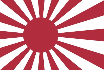 The flag of the Empire of Japan.