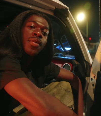 Rapper Lil Nas X appears in a snippet of a music video posted on social media in November 2023.
