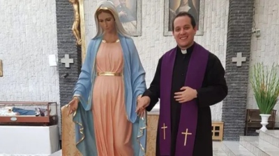 Father Andrés Esteban López Ruiz, above, who has served as an exorcist in the Archdiocese of Mexico since 2006, warned the cult of Santa Muerte is leading to a "notable increase" in demonic activity.