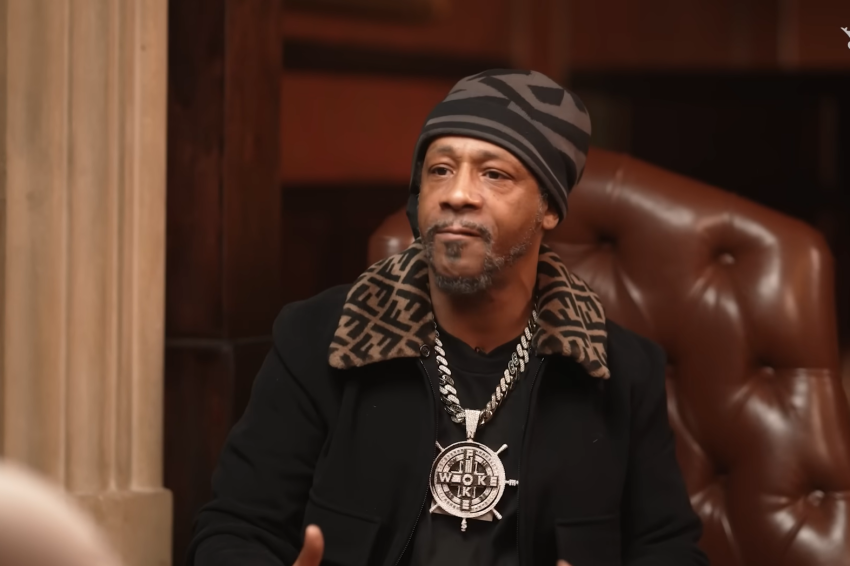 Actor and comedian Katt Williams (R) during a viral appearance Club Shay Shay hosted by former NFL player Shannon Sharpe (L).