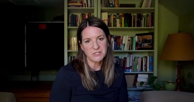 Jen Wilkin, an author and Bible teacher, speaks during an episode of the Dallas Theological Seminary podcast "The Table" that was uploaded to YouTube in December 2023. 