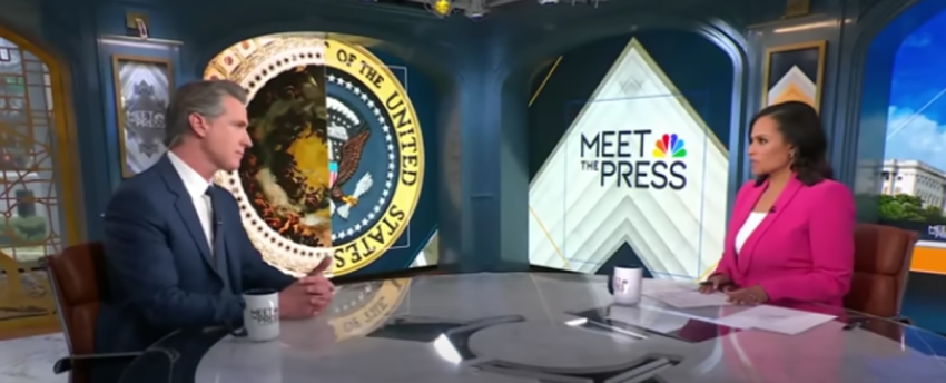 California's Democratic Gov. Gavin Newsom speaks with NBC's Kristen Welker on 