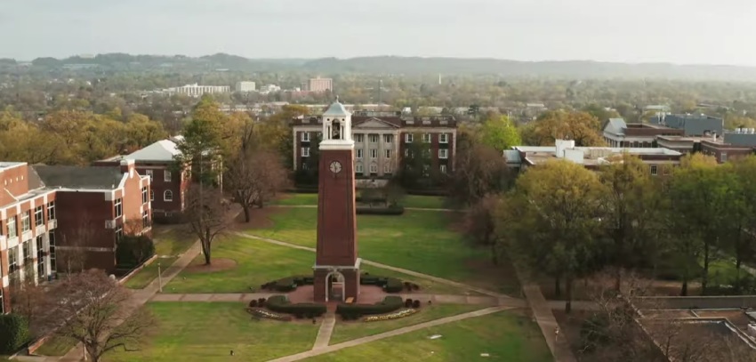 The campus of Birmingham-Southern College, a United Methodist Church-affiliated liberal arts school located in Birmingham, Alabama.