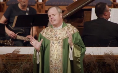 Bishop Sean Rowe of the Episcopal Diocese of Northwestern Pennsylvania preaching a sermon in 2019.