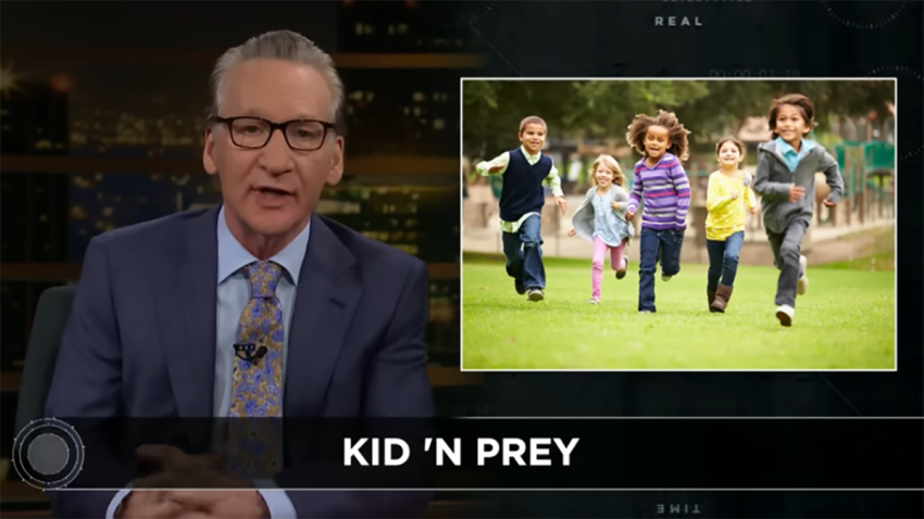 Bill Maher speaks out against the sexual exploitation of children and the documentary about the toxic and abusive environment inside '90s kids' TV programming.