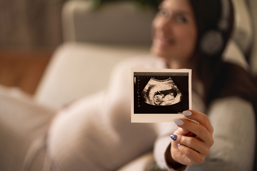 Close-up of ultrasound picture