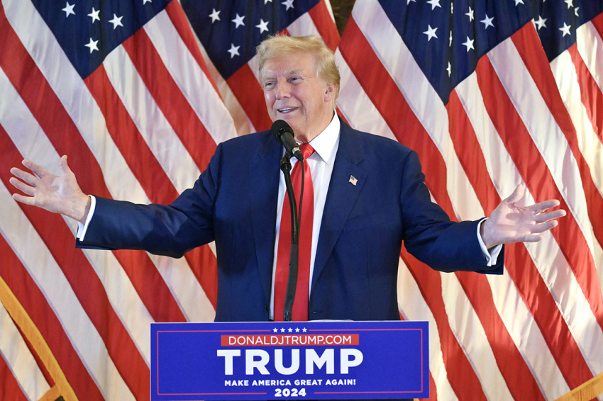 Former U.S. President and Republican presidential candidate Donald Trump