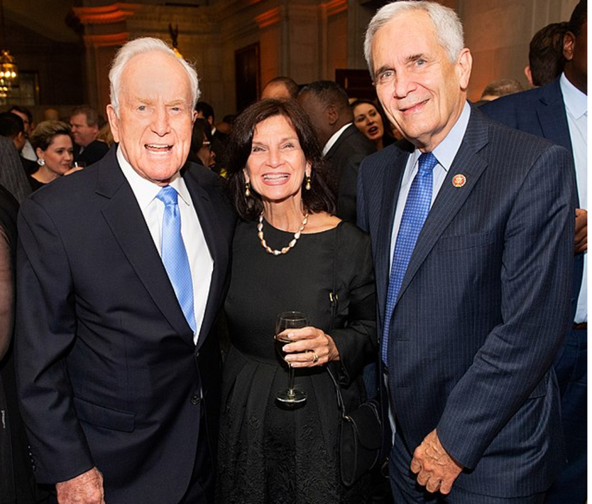 Rep. Lloyd Doggett, D-Texas (right), attends an event at the Andrew W. Mellon Auditorium in Washington, D.C., Oct. 30, 2019.