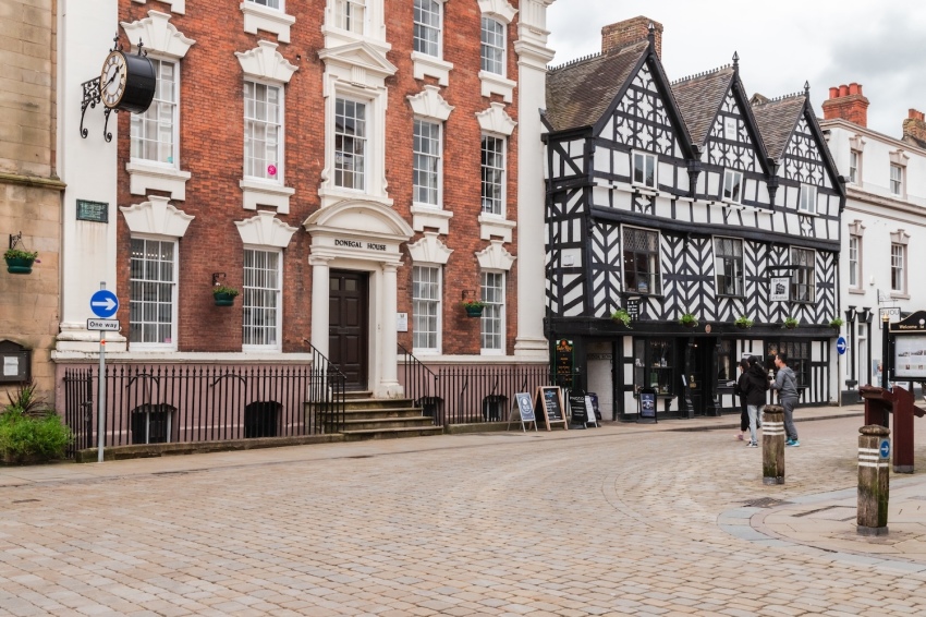 The streets of Lichfield, England.