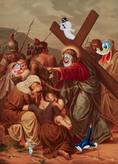 "Jesus Speaks to the Daughters of Jerusalem" by artist Philjames.