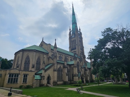 The Cathedral Church of St. James in Toronto, Ontario, Canada. The congregation is part of the Anglican Church of Canada.