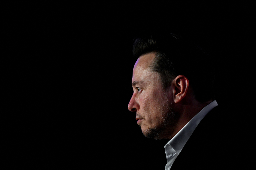 X CEO Elon Musk attends a symposium on "Antisemitism Online" during the European Jewish Association conference in Krakow, on January 22, 2024.