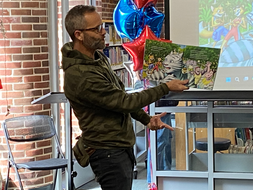 Actor Kirk Cameron reads aloud his children's book 