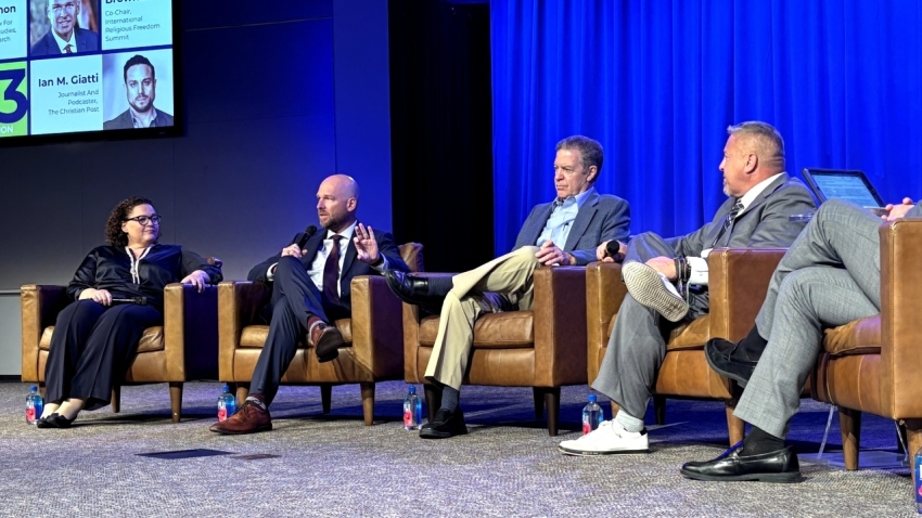 First Liberty Institute Senior Counsel Jeremy Dys (second from left) speaks during The Christian Post's 
