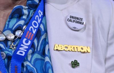 A an attendee wears a 