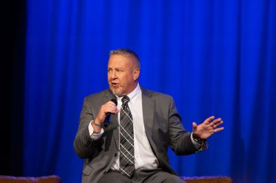 Former high school football coach Joseph Kennedy speaks during The Christian Post's 