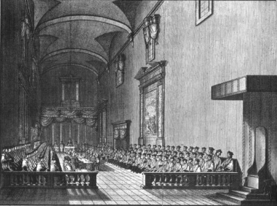 The Synod of Pistoia, a gathering of Catholic Church leadership in 1786.
