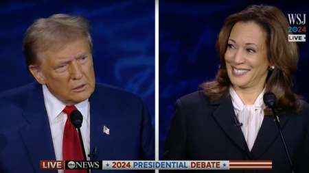 Former President Donald Trump claimed during the presidential debate with Vice President Kamala Harris on Tuesday that the left's rhetoric presenting him as a 