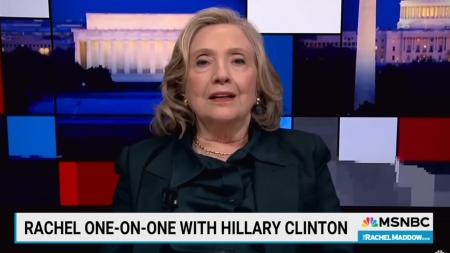 Former Secretary of State Hillary Clinton told MSNBC host Rachel Maddow earlier this week that Americans who spread so-called Russian "propaganda" should potentially face criminal charges.