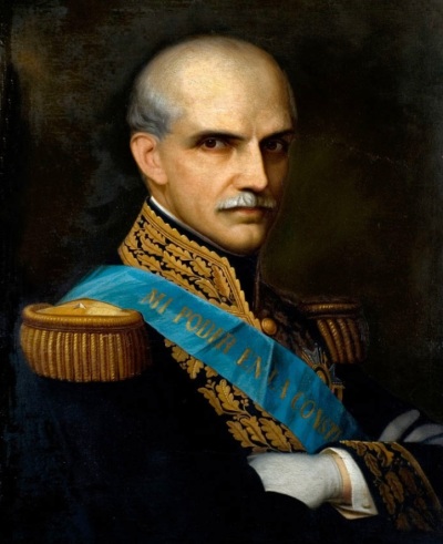 Gabriel Garcia Moreno (1821-1875), the former president of Ecuador, was assassinated shortly after winning a third term in office.