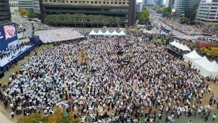 A joint worship service brought together Christians across denominations in Seoul, South Korea, on Reformation Sunday, Oct. 27, 2024.