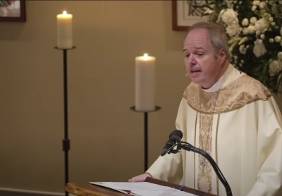 The Rt. Rev. Sean Rowe speaks at the service held to formally install him as presiding bishop of The Episcopal Church on Saturday, Nov. 2, 2024 at The Chapel of Christ the Lord in New York, New York.