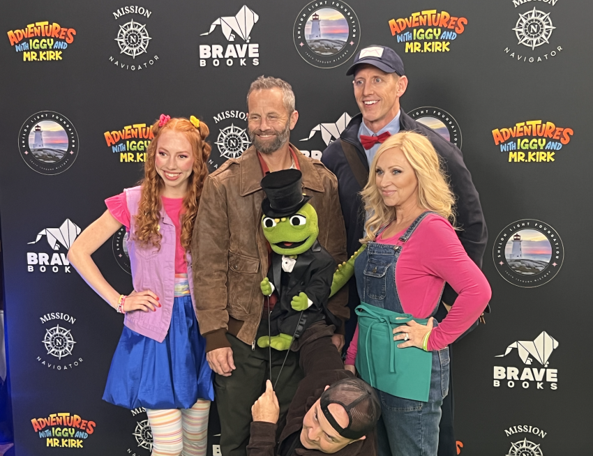 The cast and crew of