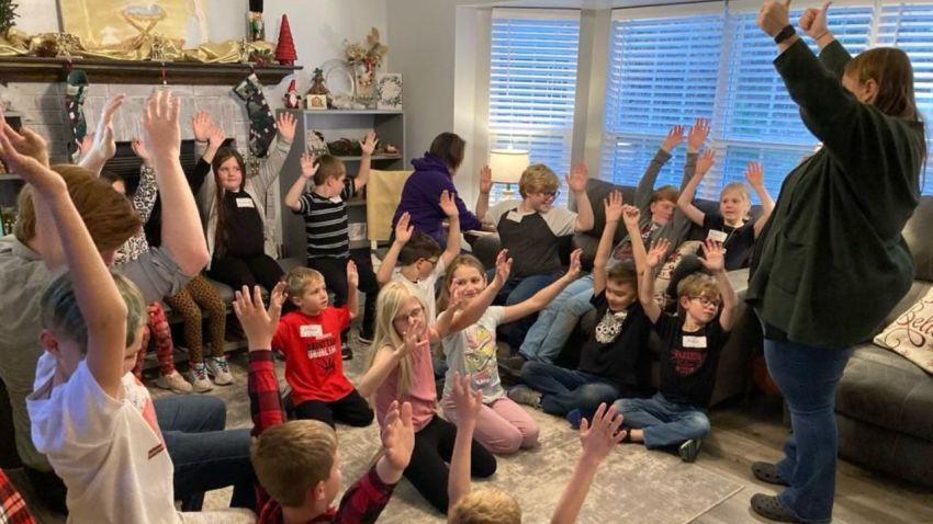 Children participate in a Child Evangelism Fellowship Christmas Party Club gathering. The ministry seeks to reach 12.6 million children with the Gospel through its Christmas Party Club effort in 2024.