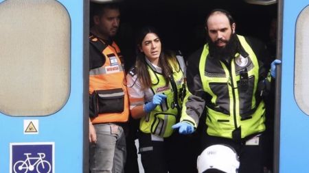 Yasmeen Mazzawi (C) is an Arab Christian from Nazareth, the hometown of Jesus Christ. Mazzawi has served with Magen David Adom, Israel’s national emergency services system, for about 10 years now.