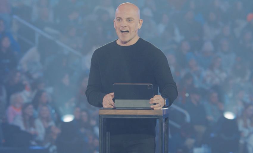 Pastor Ben Stuart of Passion City Church in Washington, D.C., delivered a message of redemption at Passion Conference 2025.
