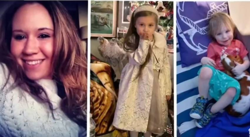 Police say pregnant mom, Danielle Arruda, 39 (L), her daughter Adele, 5 (C), and her 2-year-old son Felex (R), was murdered by their father Nicholas Arruda, 39, who also died from a self-inflicted gunshot at their home in Rhode Island.
