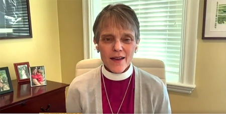 The Right Rev. Mariann Edgar Budde speaks to "The View" co-host Joy Behar on Jan. 22, 2025.