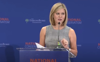 Megan Basham, a bestselling author and reporter with The Daily Wire, speaks before the Miami National Conservatism Conference on Sept. 13, 2022.