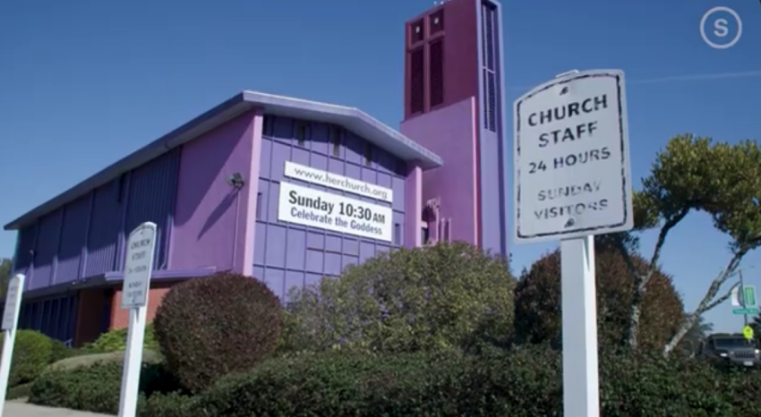 The exterior of the Herchurch building in San Francisco.