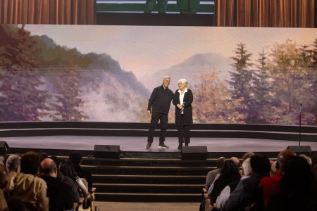 Brooklyn Tabernacle's Pastor Jim Cymbala and his wife Carol at the premiere of Brooklyn Tabernacle Choir's new album,