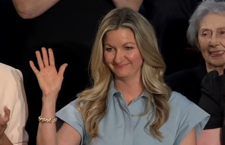 January Littlejohn attends President Donald Trump's address to a joint session of U.S. Congress on March 4, 2025, in Washington, D.C.
