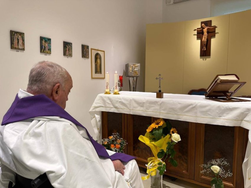 The image of Pope Francis shared by the Vatican 