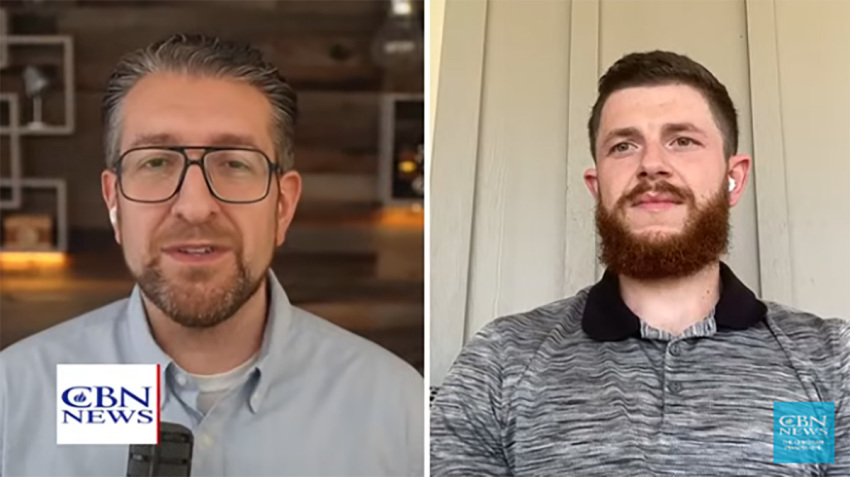 Billy Hallowell interviews Christopher Gunderson who is profiled in the CBN documentary, “Investigating the Supernatural: Miracles.”