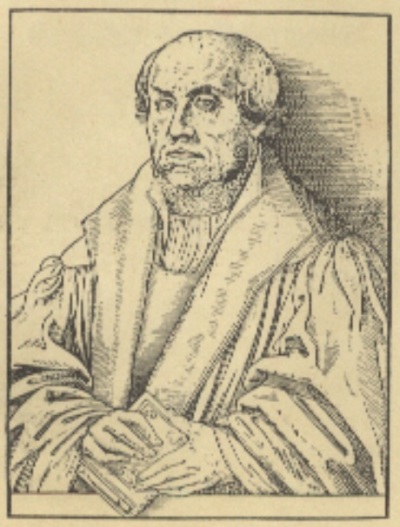 Friedrich Myconius (1491-1546), a friend of Martin Luther who helped to spread the Protestant Reformation. 