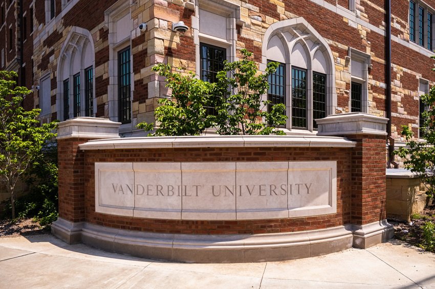Entrance sign to Vanderbilt University