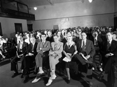 The first meeting of the General Association of Regular Baptist Churches, held at Belden Avenue Church in Chicago, Illinois, in May 1932.